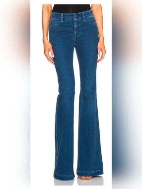 Stella McCartney Dark Blue High-Rise Wide Leg Jeans